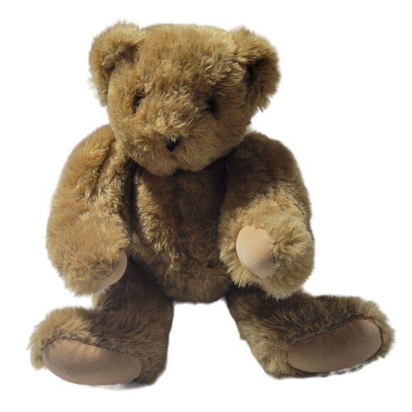 Vermont Teddy Bear 17 inch Plush Jointed Posable Brown Stuffed Animal Toy - Picture 1 of 5